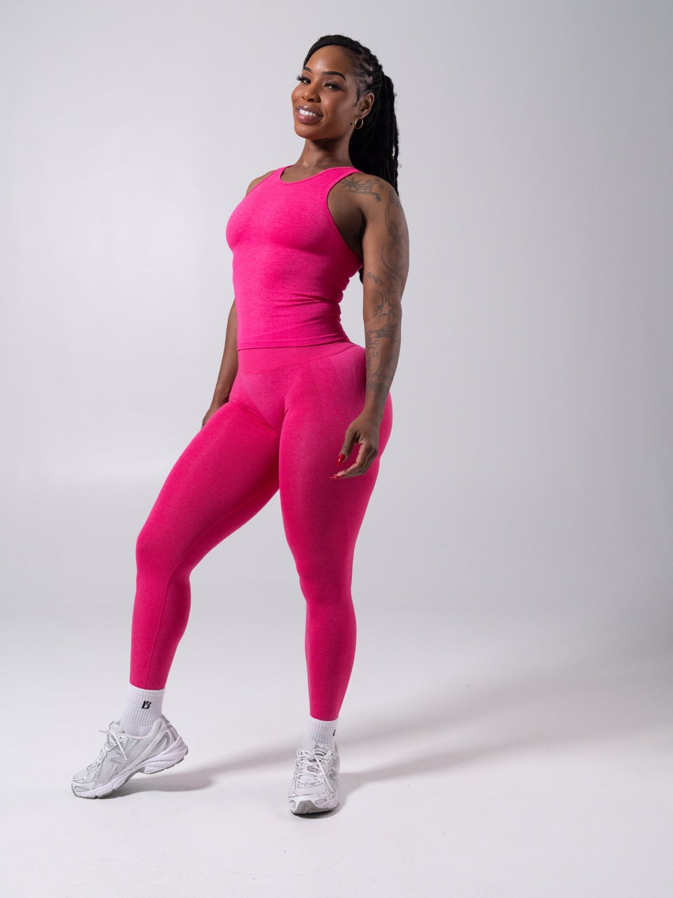 Shape Seamless Hip Tank - Heather Miami Vice