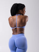 Thumbnail 2 of Micro Seamless Sports Bra - Heather Azul, 2 of 6
