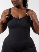 Thumbnail 3 of Miracle Scrunch Seamless Bodysuit 5" - Heather Charcoal, 3 of 10