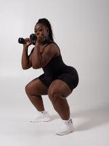 Thumbnail 2 of Miracle Scrunch Seamless Bodysuit 5" - Heather Charcoal, 2 of 10