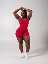 Thumbnail 8 of Miracle Scrunch Seamless Bodysuit 5" - Heather Lipstick Red, 8 of 8