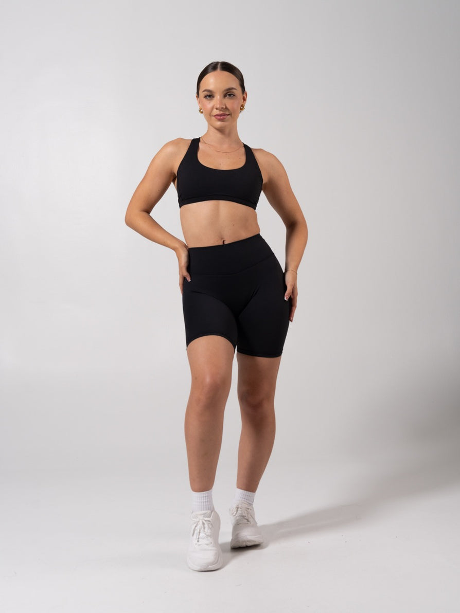 Crossfire Sports Bra - Onyx Black