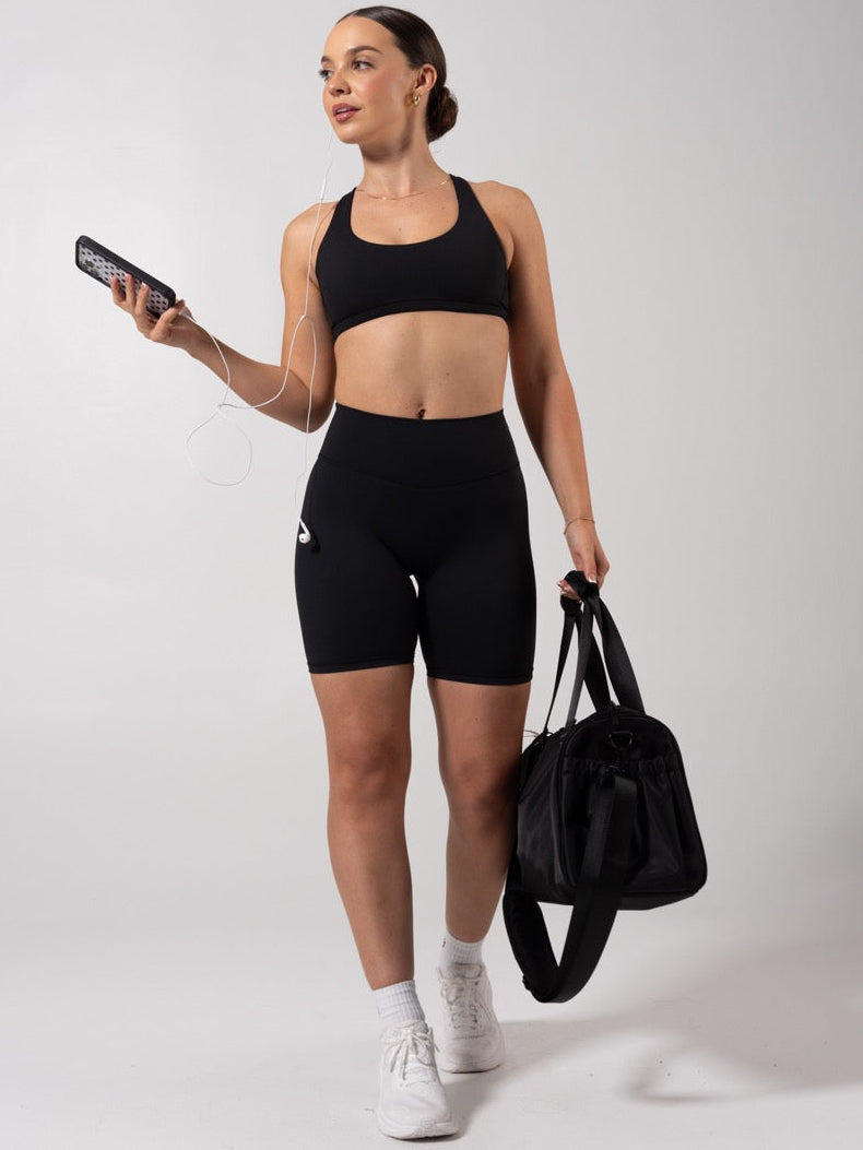 Crossfire Sports Bra - Onyx Black
