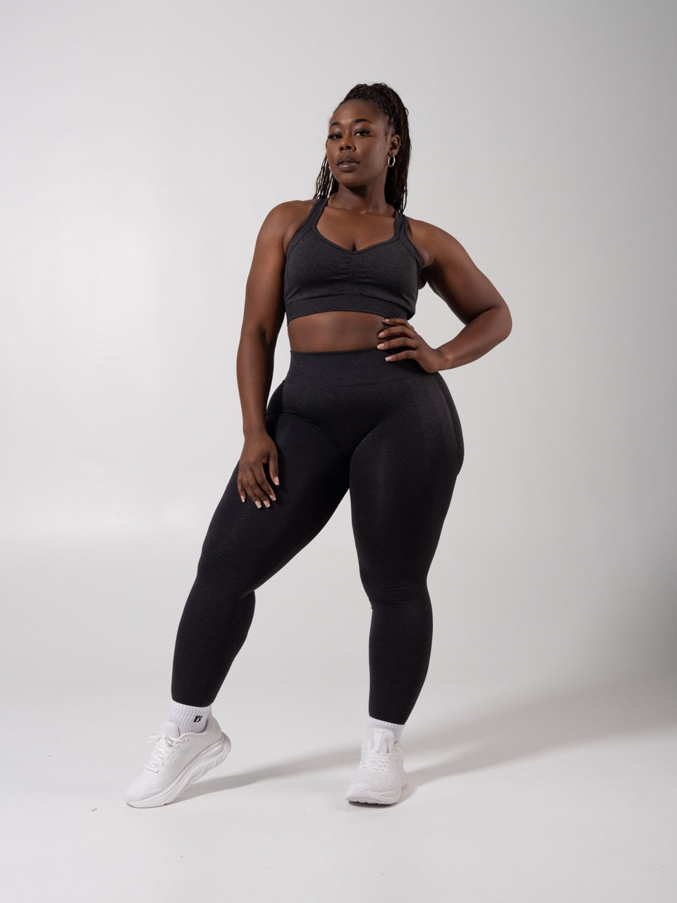Miracle Seamless Hip Rise Legging - Heather Charcoal