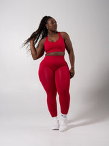Thumbnail 9 of Miracle Seamless Hip Rise Legging - Heather Lipstick Red, 9 of 9