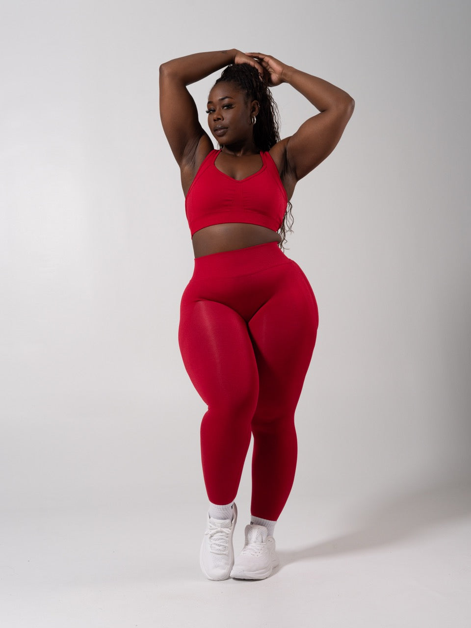 Miracle Seamless Hip Rise Legging - Heather Lipstick Red