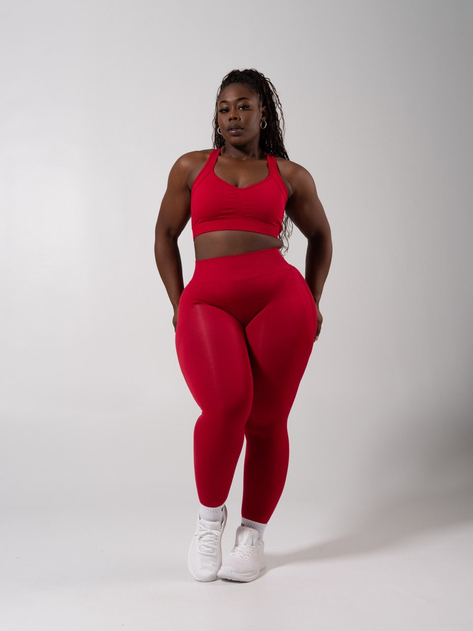 Miracle Seamless Hip Rise Legging - Heather Lipstick Red
