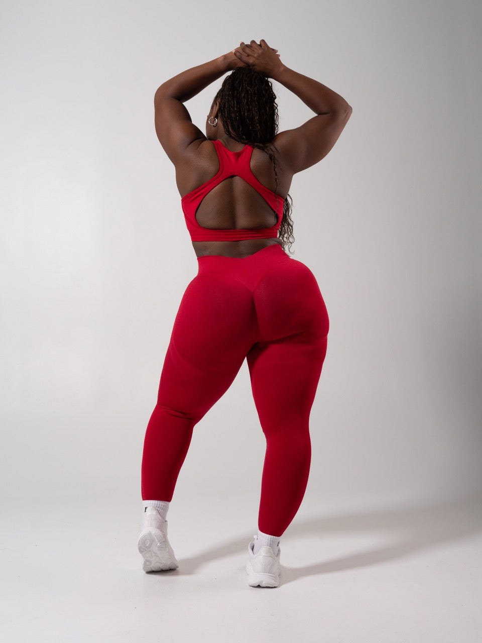 Vida Seamless Sports Bra - Heather Lipstick Red