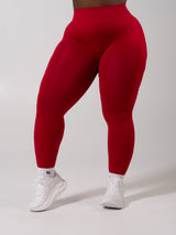 Thumbnail 1 of Miracle Seamless Hip Rise Legging - Heather Lipstick Red, 1 of 9