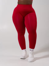 Thumbnail 5 of Miracle Seamless Hip Rise Legging - Heather Lipstick Red, 5 of 9