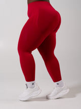 Thumbnail 6 of Miracle Seamless Hip Rise Legging - Heather Lipstick Red, 6 of 9