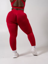 Thumbnail 7 of Miracle Seamless Hip Rise Legging - Heather Lipstick Red, 7 of 9