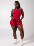 Shape Seamless Hip Tank - Heather Lipstick Red