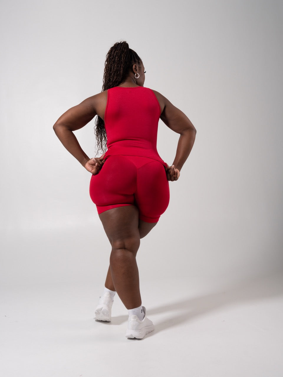 Shape Seamless Hip Tank - Heather Lipstick Red