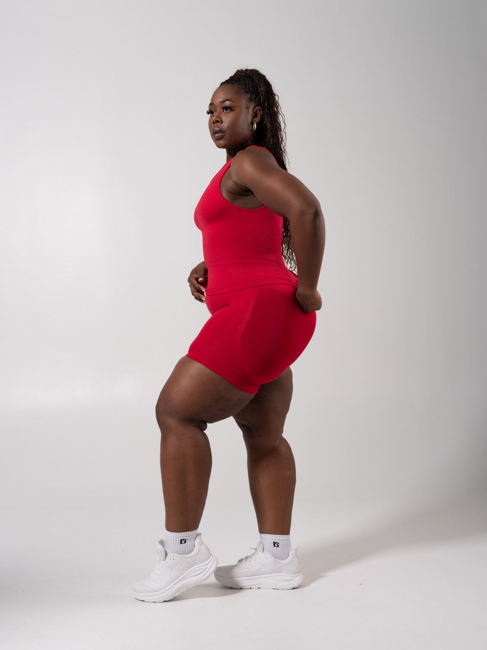 Shape Seamless Hip Tank - Heather Lipstick Red