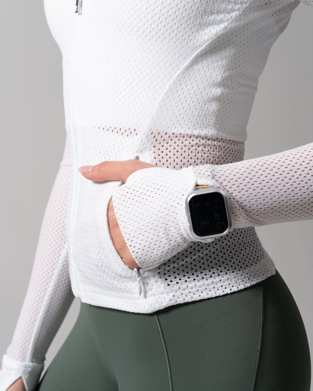 Spice Mesh Jacket - White