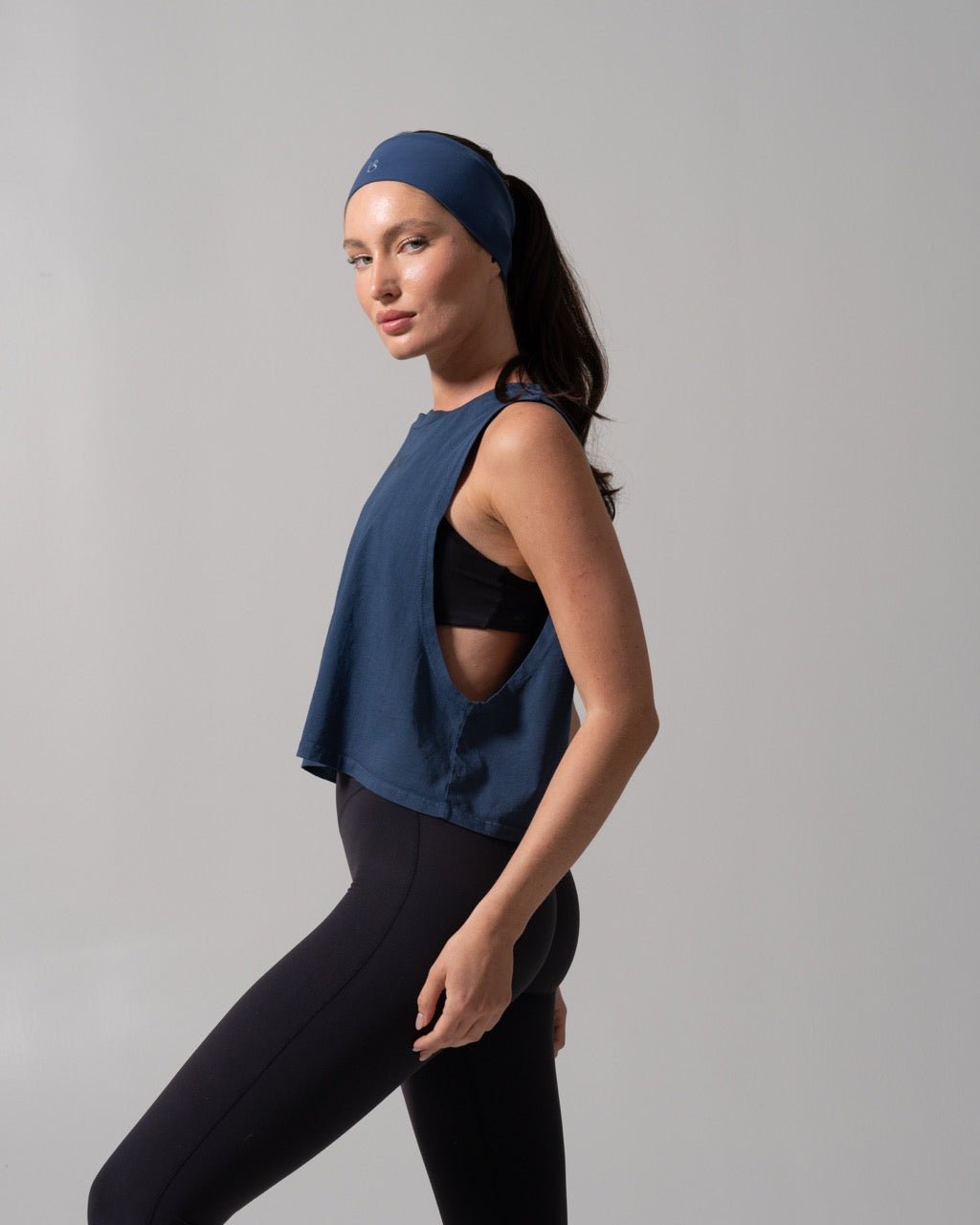 Essential Waist Tank - Baked Blue