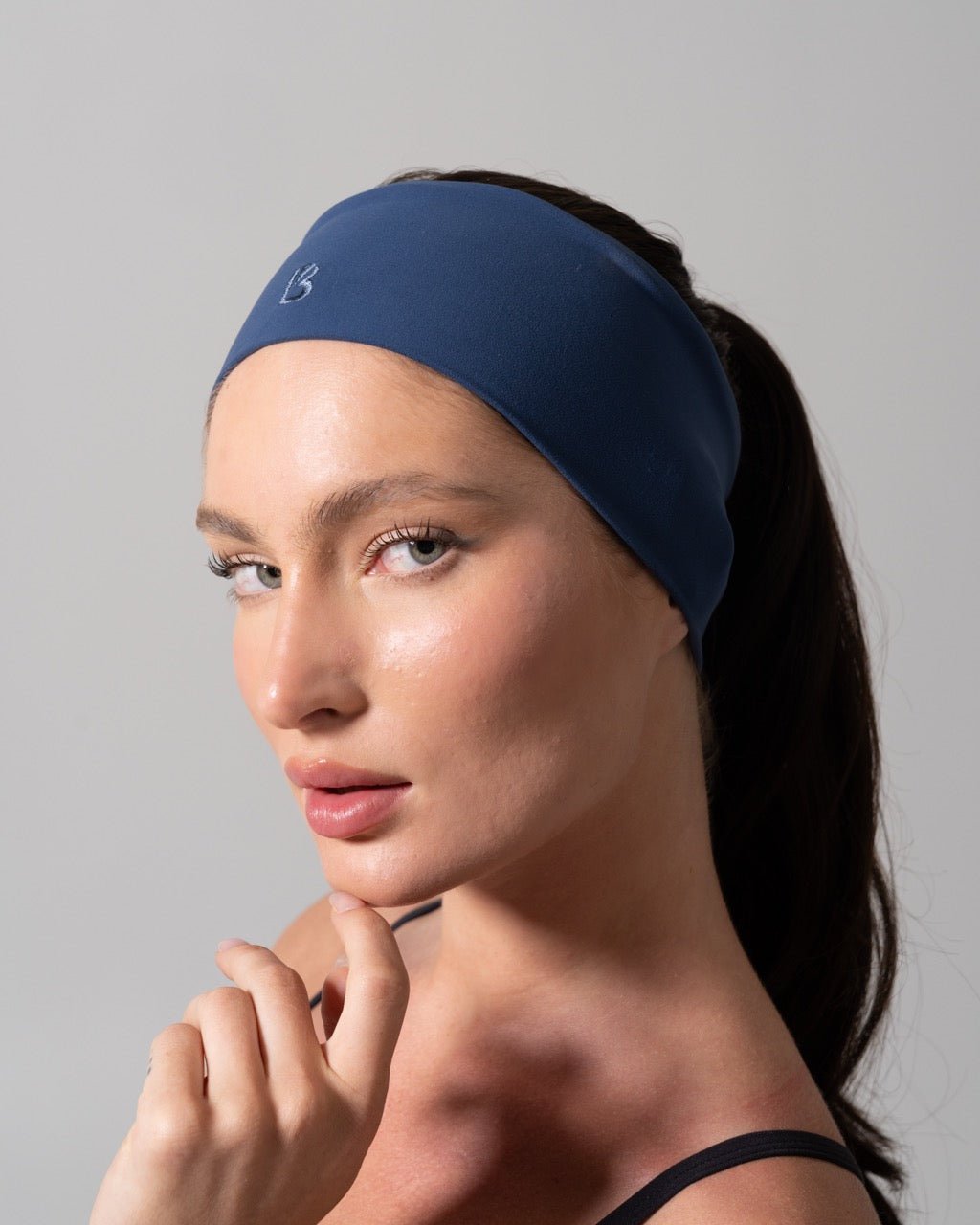 Poshknit Wide Headband - Baked Blue