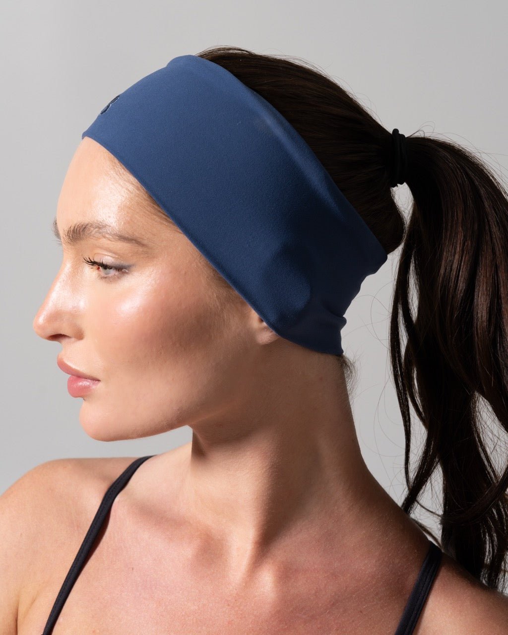 Poshknit Wide Headband - Baked Blue