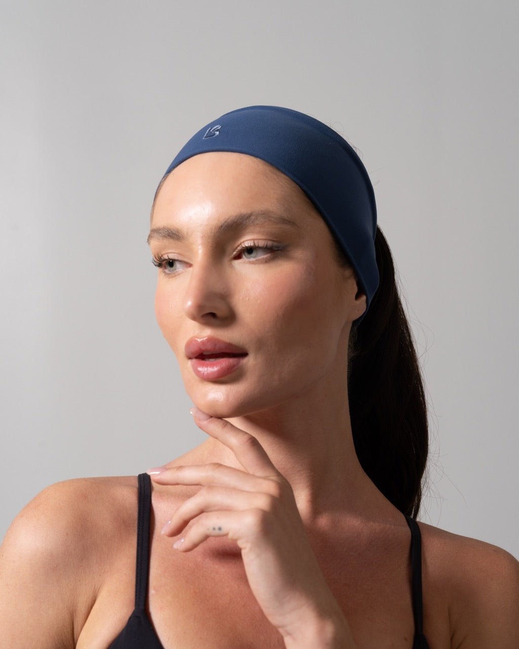Poshknit Wide Headband - Baked Blue