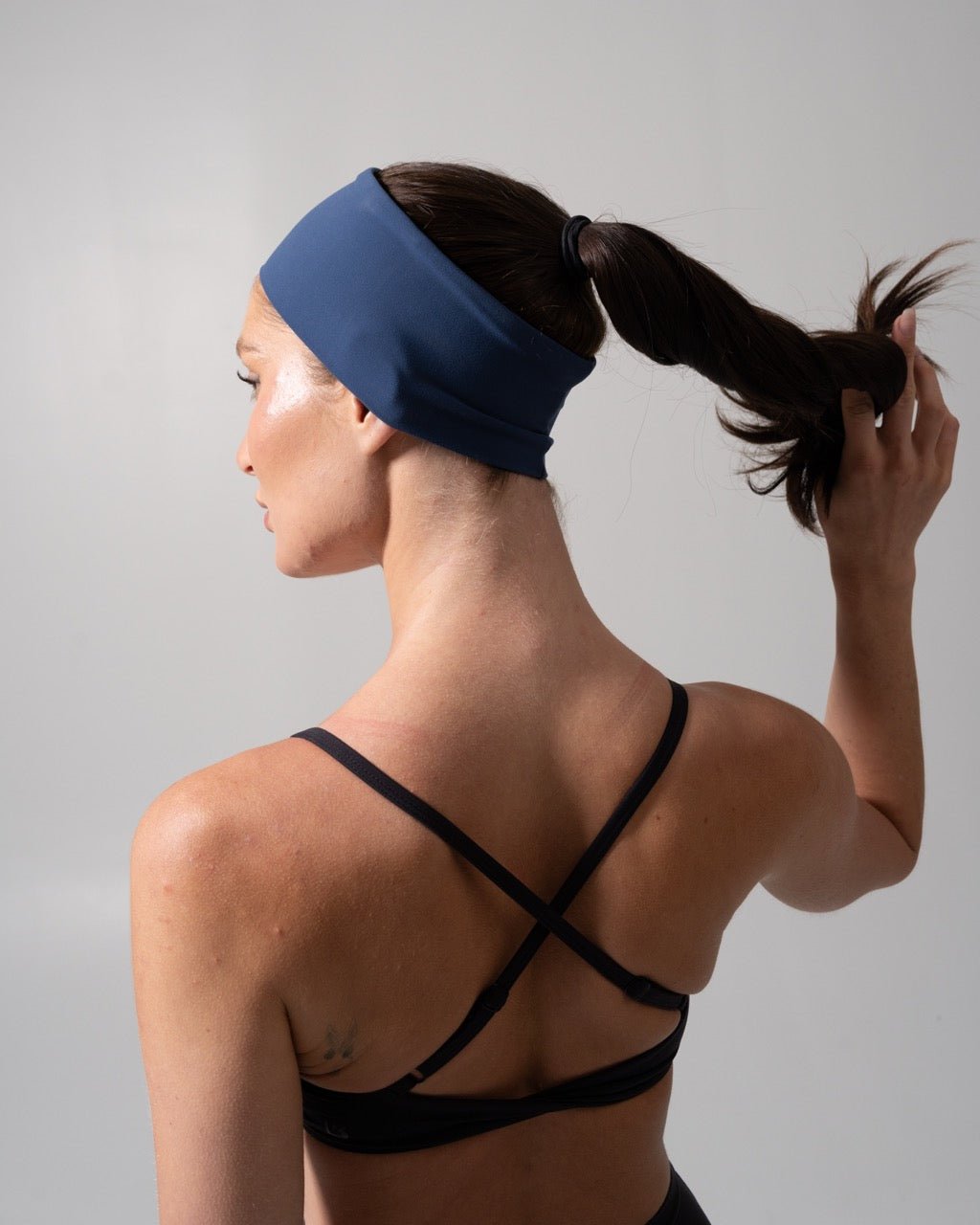 Poshknit Wide Headband - Baked Blue