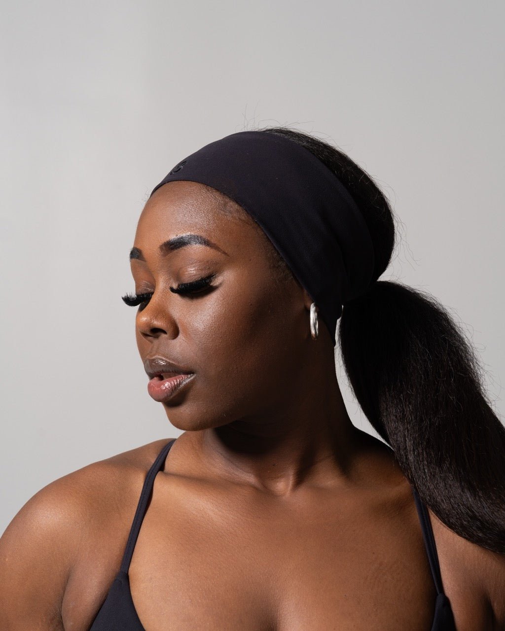 Poshknit Wide Headband - Onyx Black