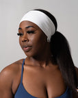 Poshknit Wide Headband - White