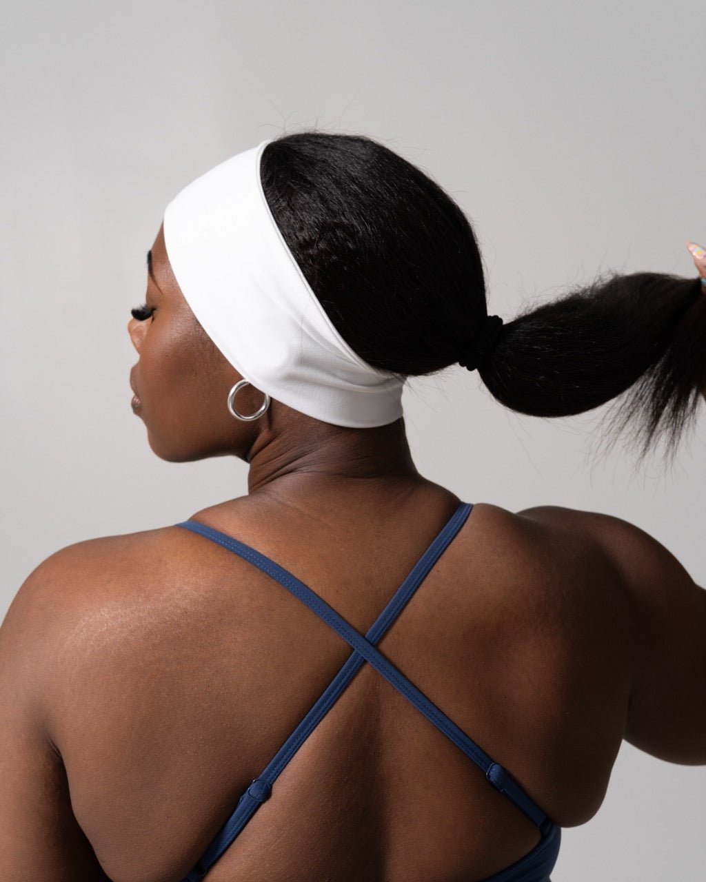 Poshknit Wide Headband - White