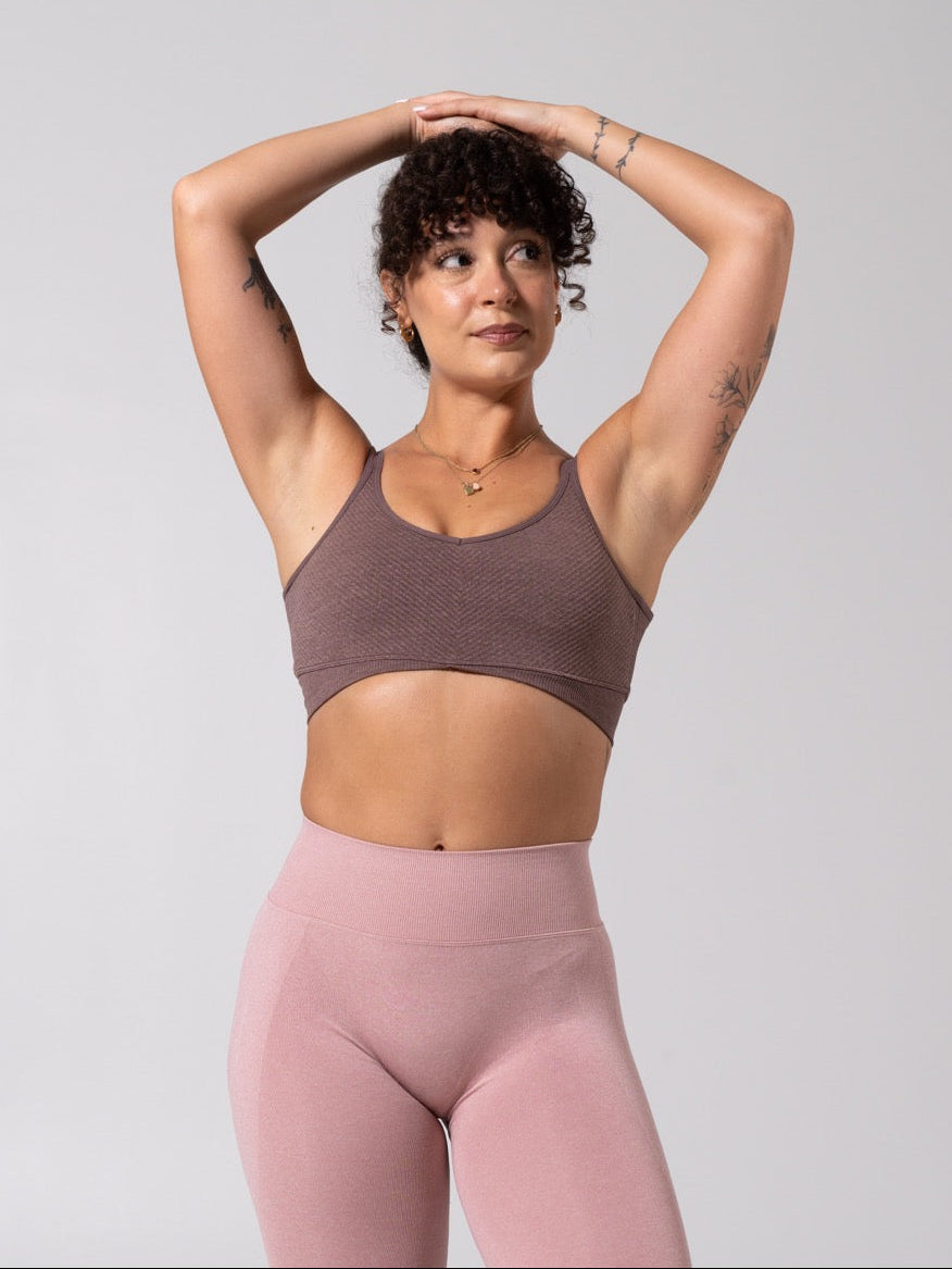 Shape Seamless Sports Bra - Mocha Berry