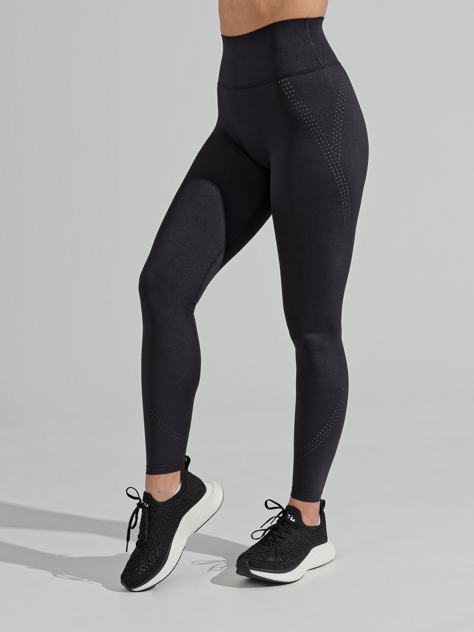 Lit Laser Cut Legging - Onyx Black