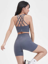 Thumbnail 1 of Revolution Sports Bra - Barista Blue, 1 of 7