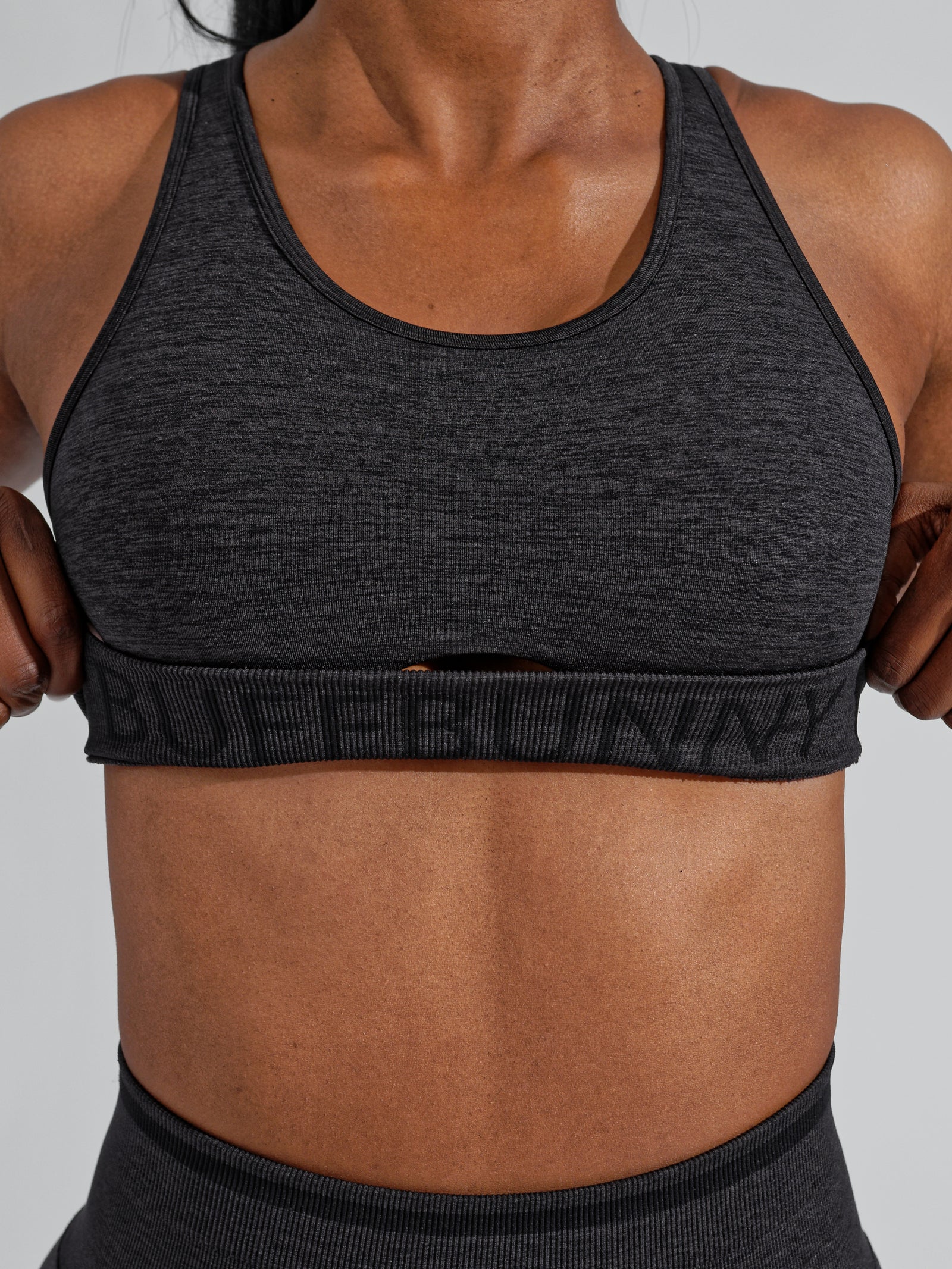 BBL Seamless Reversible Sports Bra - Charcoal