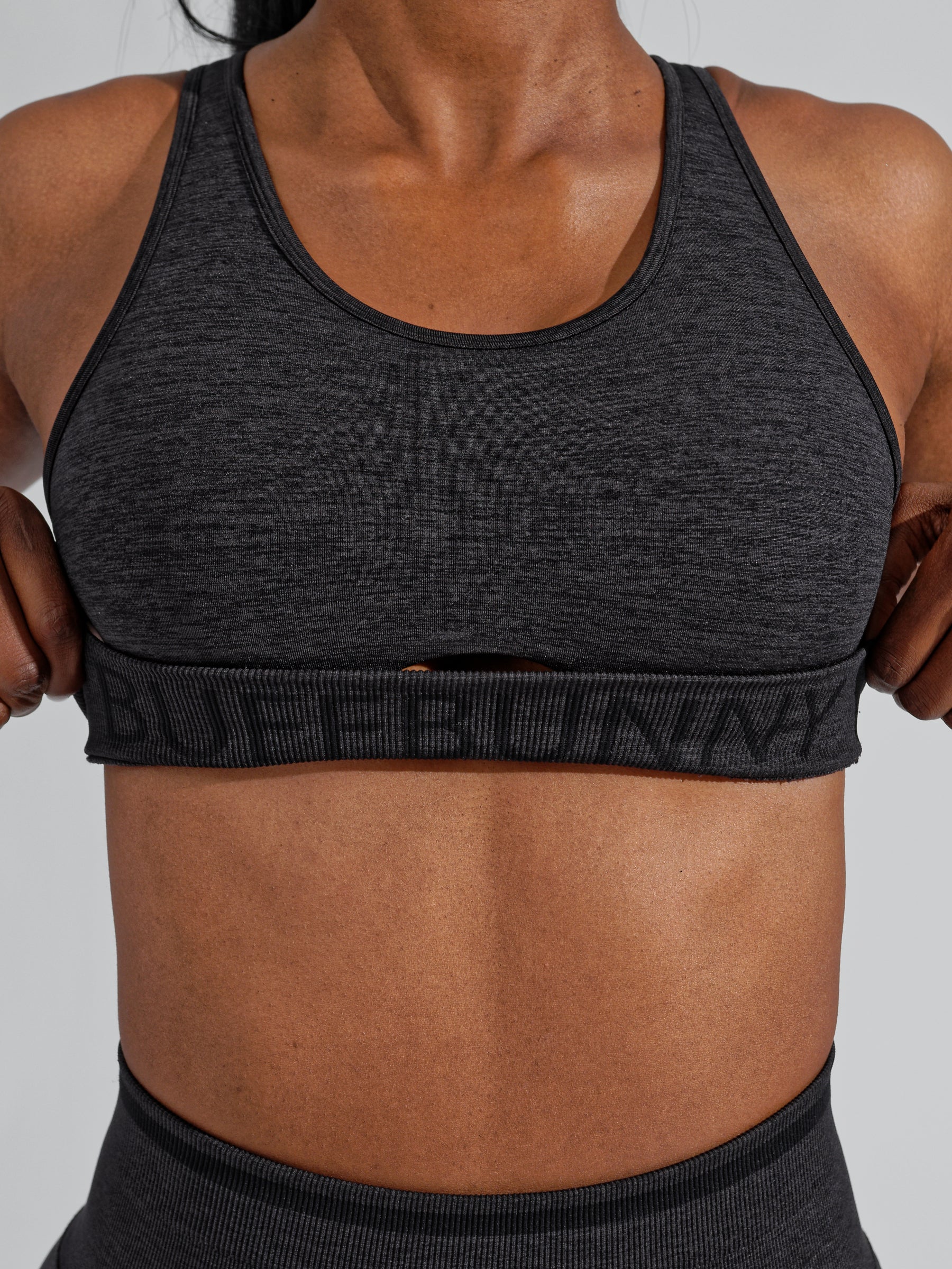 BBL Seamless Reversible Sports Bra - Charcoal
