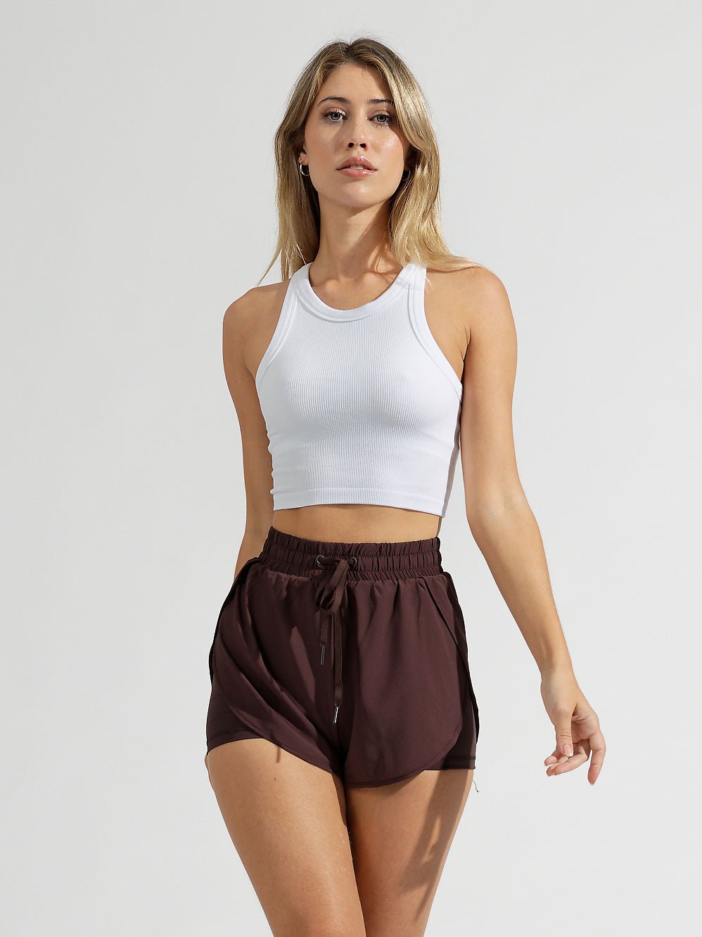 Ribbed Seamless Tank - White