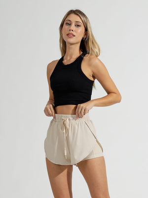 Ribbed Seamless Tank - White